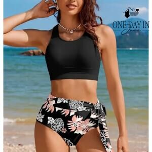 Aimage Crop Top Bikini Swimsuit Size M